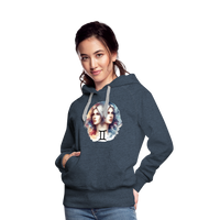 Thumbnail for Women’s Mythical Gemini Premium Hoodie - heather denim