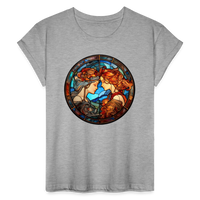 Thumbnail for Women's Mosaic Gemini Relaxed Fit T-Shirt - heather gray