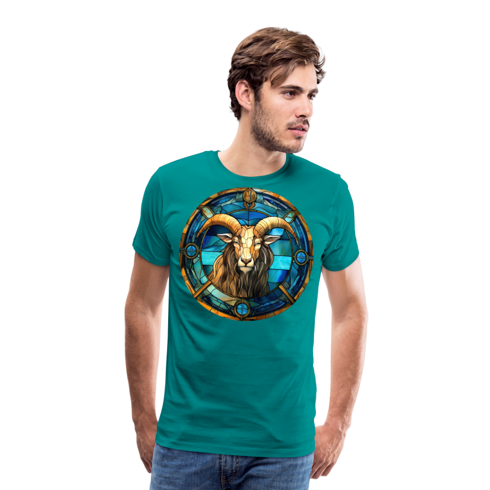 Men's Mosaic Capricorn Premium T-Shirt - teal