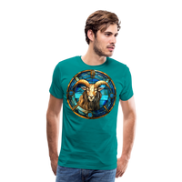 Thumbnail for Men's Mosaic Capricorn Premium T-Shirt - teal