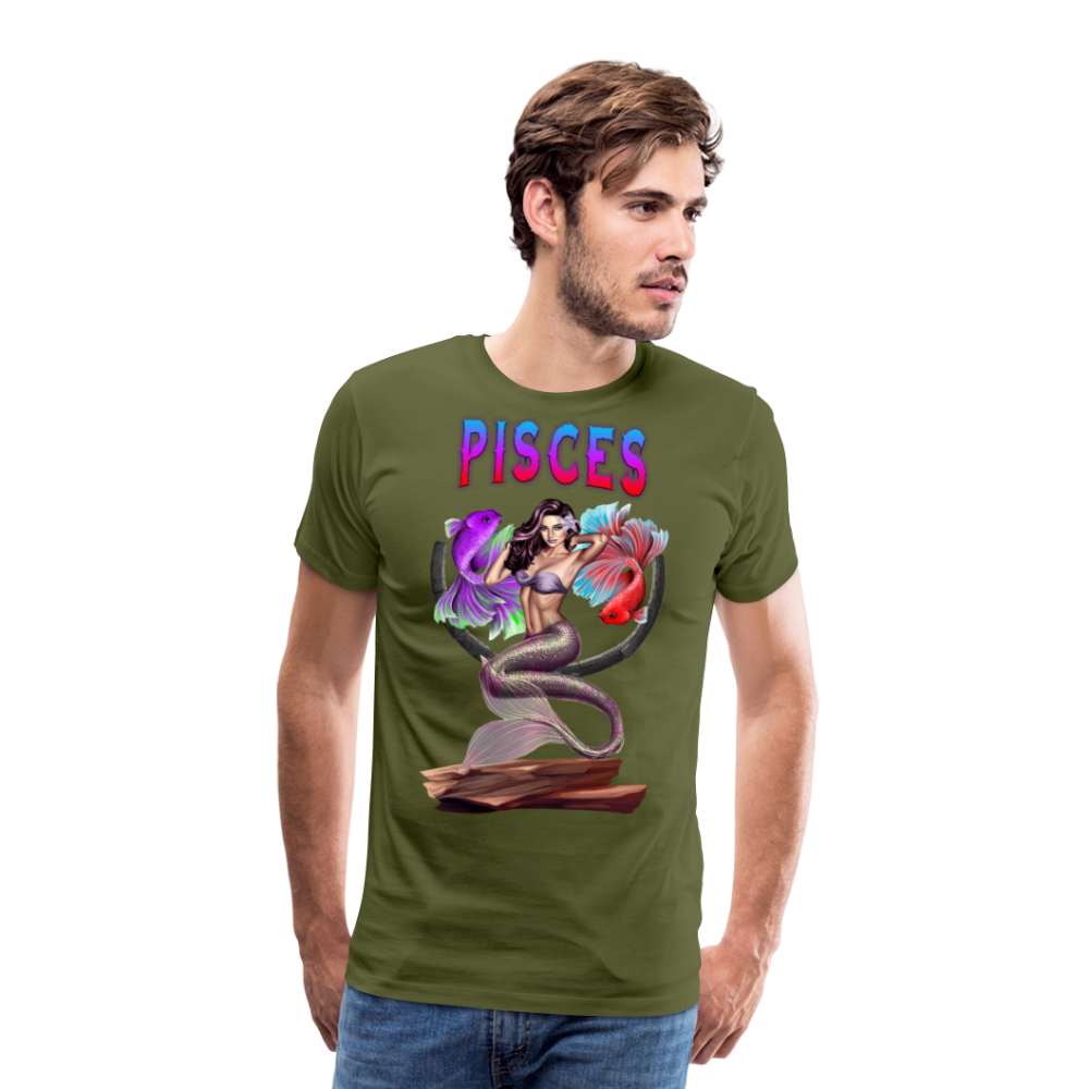 Men's Astral Pisces Premium T-Shirt - olive green