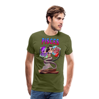 Thumbnail for Men's Astral Pisces Premium T-Shirt - olive green