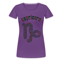 Thumbnail for Women's Power Words Capricorn Premium T-Shirt - purple