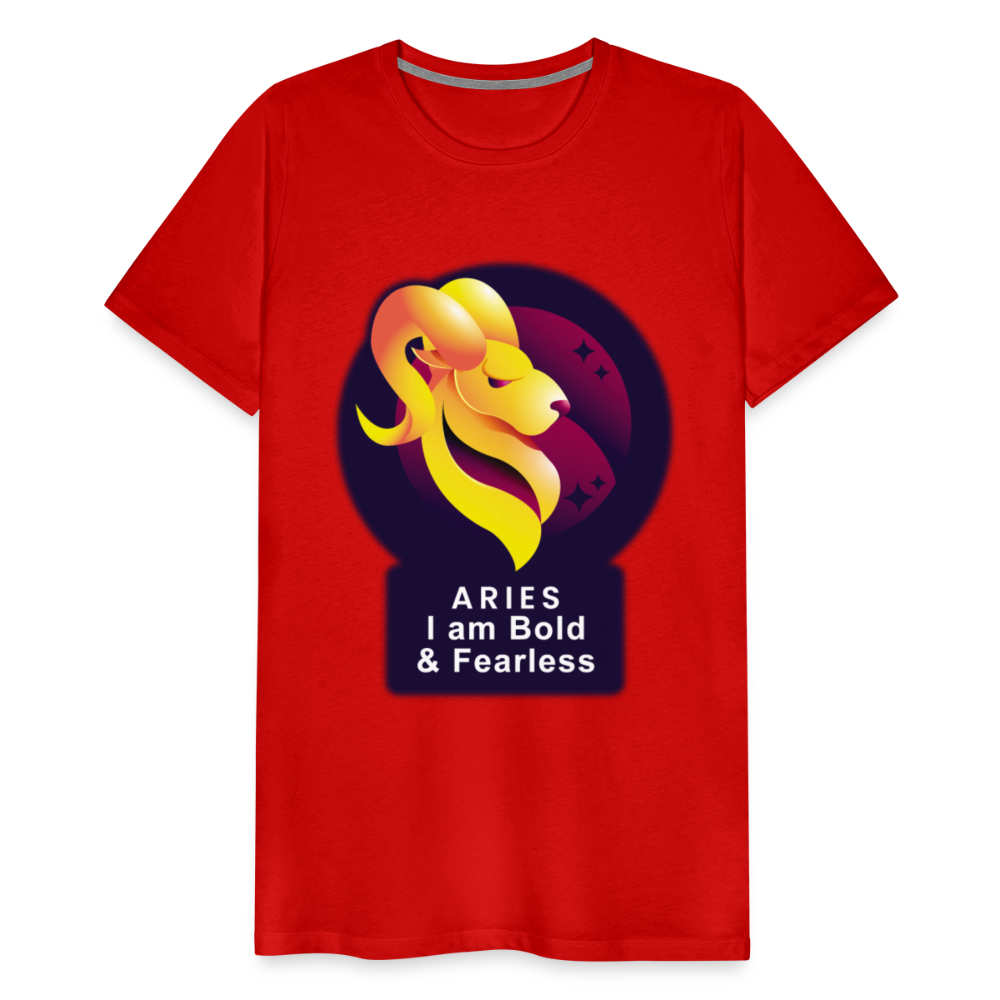 Men's Glow Aries Premium T-Shirt - red