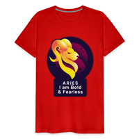 Thumbnail for Men's Glow Aries Premium T-Shirt - red