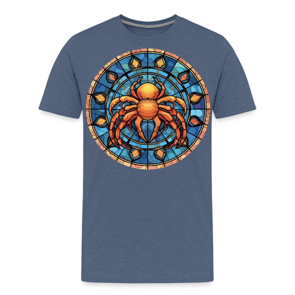 Men's Mosaic Cancer Premium T-Shirt - heather blue