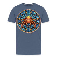 Thumbnail for Men's Mosaic Cancer Premium T-Shirt - heather blue