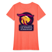 Thumbnail for Women's Glow Capricorn T-Shirt - heather coral