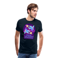 Thumbnail for Men's Neon Pisces Premium T-Shirt - deep navy