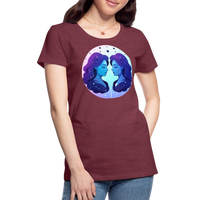 Thumbnail for Women’s Magic Gemini Premium T-Shirt - heather burgundy