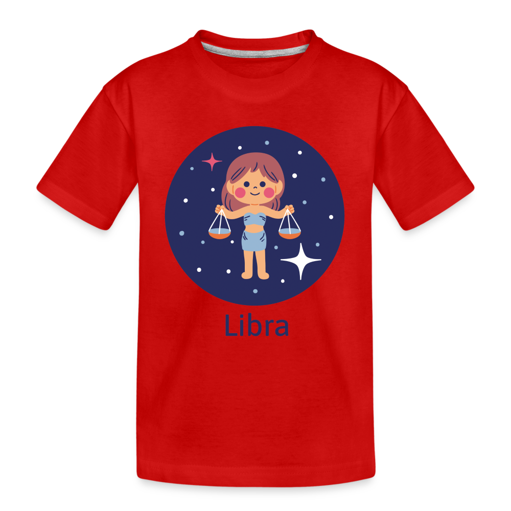 Kid’s Bluey Libra Premium Organic T-Shirt - red