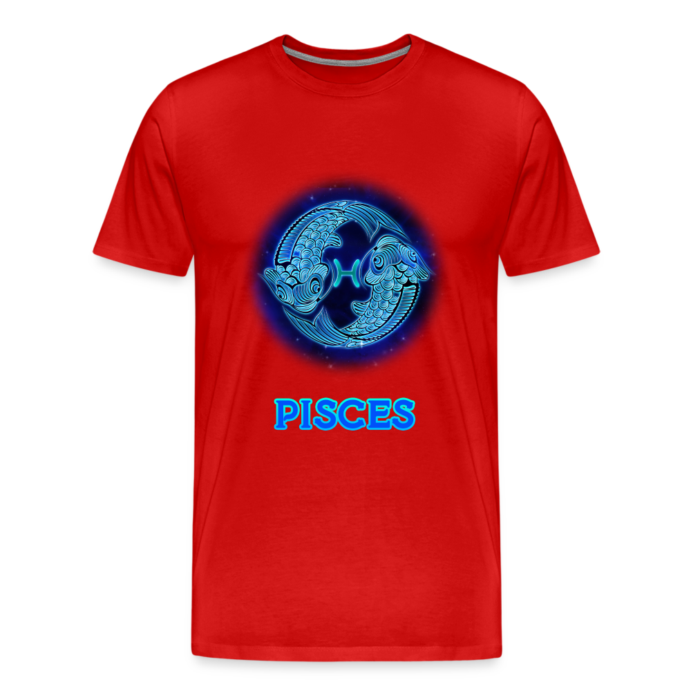 Men's Pisces Premium T-Shirt - red