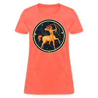 Thumbnail for Women's Mystic Sagittarius T-Shirt - heather coral