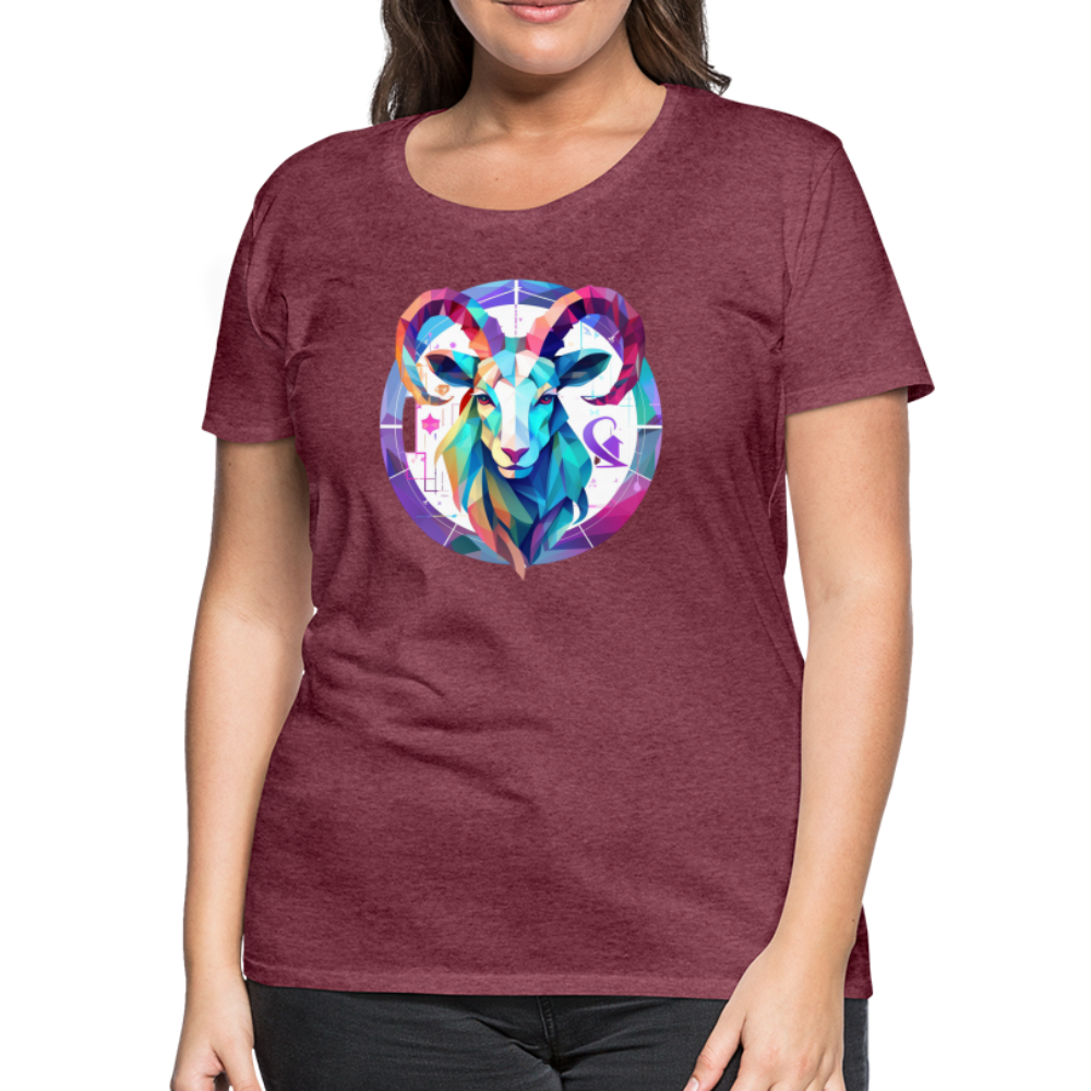 Women’s Mythical Aries Premium T-Shirt - heather burgundy