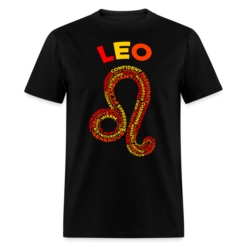 Men's Power Words Leo Classic T-Shirt - black