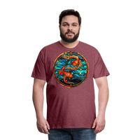 Thumbnail for Men's Mosaic Pisces Premium T-Shirt - heather burgundy