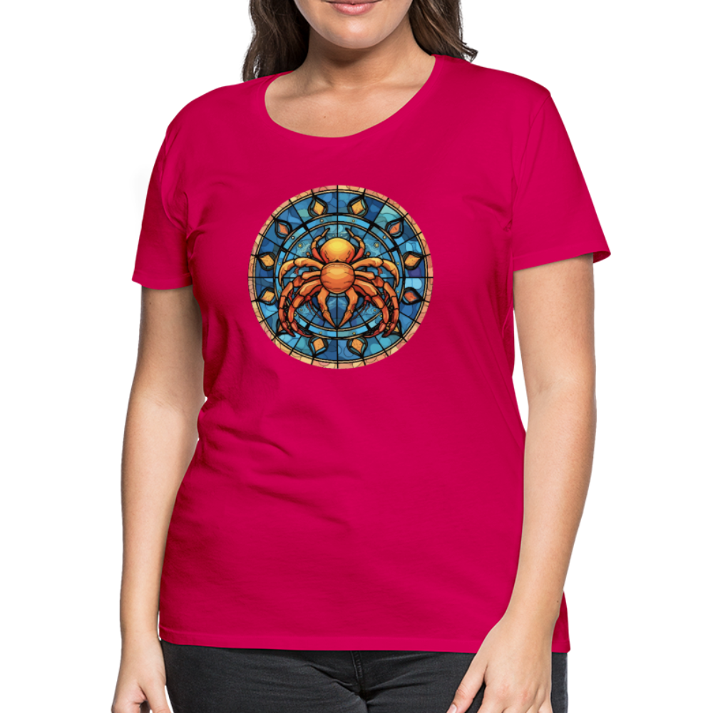 Women’s Mosaic Cancer Premium T-Shirt - dark pink