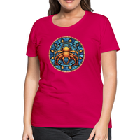 Thumbnail for Women’s Mosaic Cancer Premium T-Shirt - dark pink