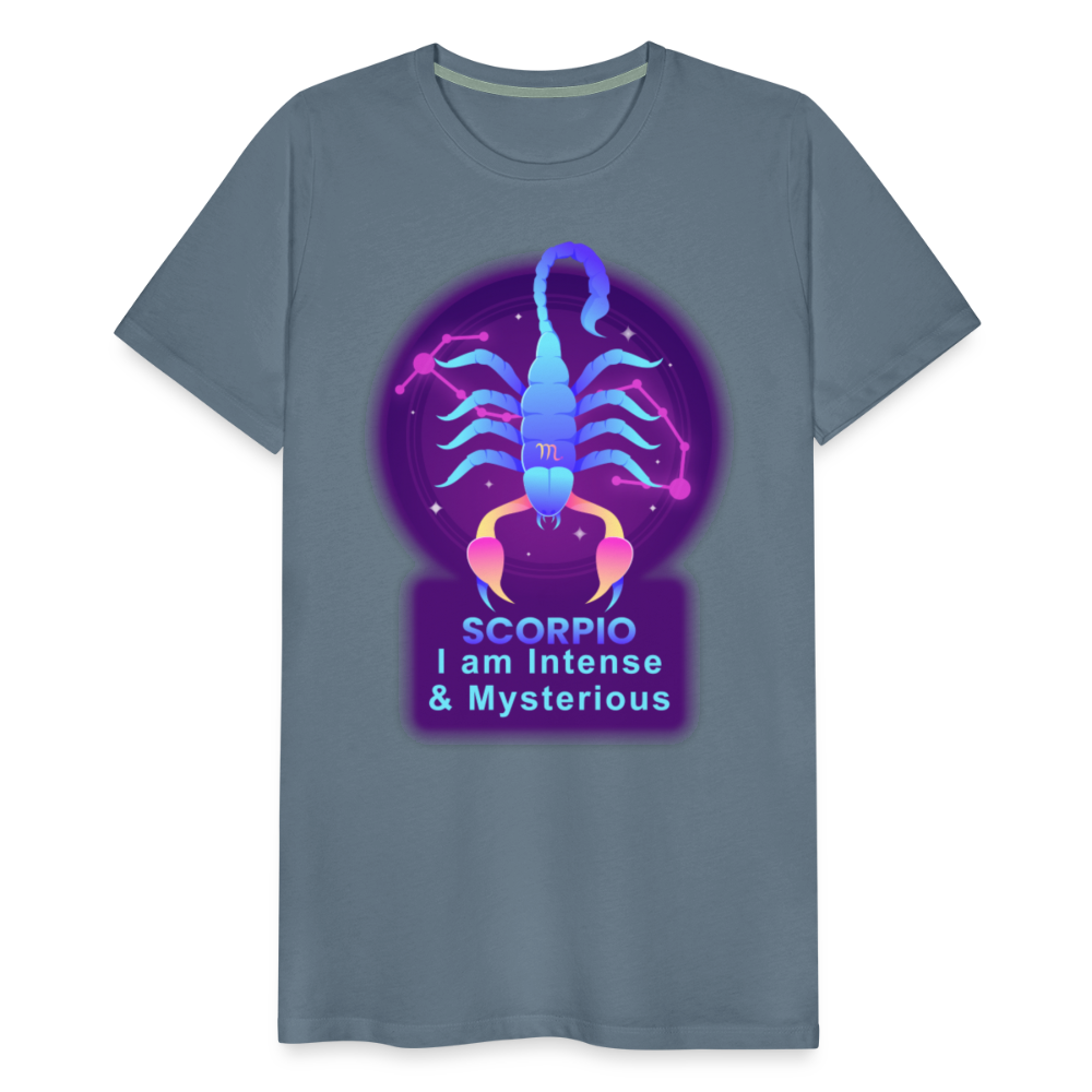 Men's Neon Scorpio Premium T-Shirt - steel blue