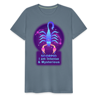 Thumbnail for Men's Neon Scorpio Premium T-Shirt - steel blue