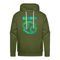 Thumbnail for Men's Power Words Cancer Premium Hoodie - olive green