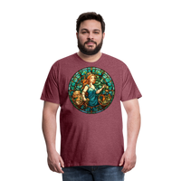 Thumbnail for Men's Mosaic Virgo Premium T-Shirt - heather burgundy