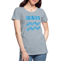 Thumbnail for Women's Power Words Aquarius Premium T-Shirt - heather ice blue