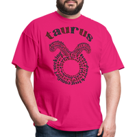 Thumbnail for Men's Power Words Taurus Classic T-Shirt - fuchsia