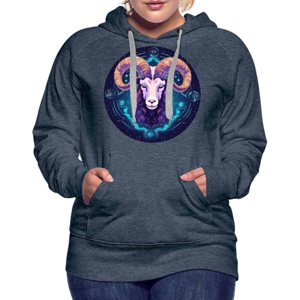 Women’s Magic Capricorn Premium Hoodie - heather denim