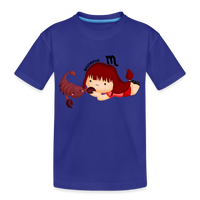 Thumbnail for Kid’s Astro Girl Scorpio Premium Organic T-Shirt - royal blue