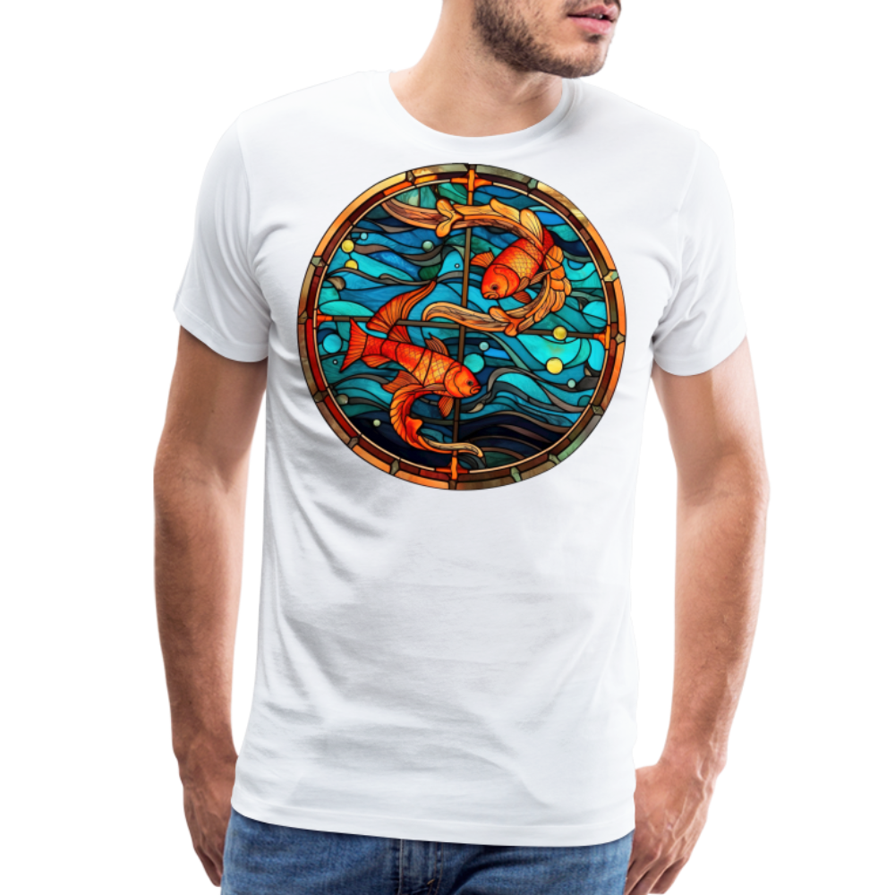 Men's Mosaic Pisces Premium T-Shirt - white