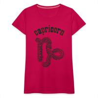 Thumbnail for Women's Power Words Capricorn Premium T-Shirt - dark pink