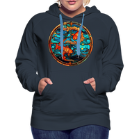 Thumbnail for Women’s Mosaic Pisces Premium Hoodie - navy