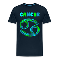 Thumbnail for Men's Power Words Cancer Premium T-Shirt - deep navy