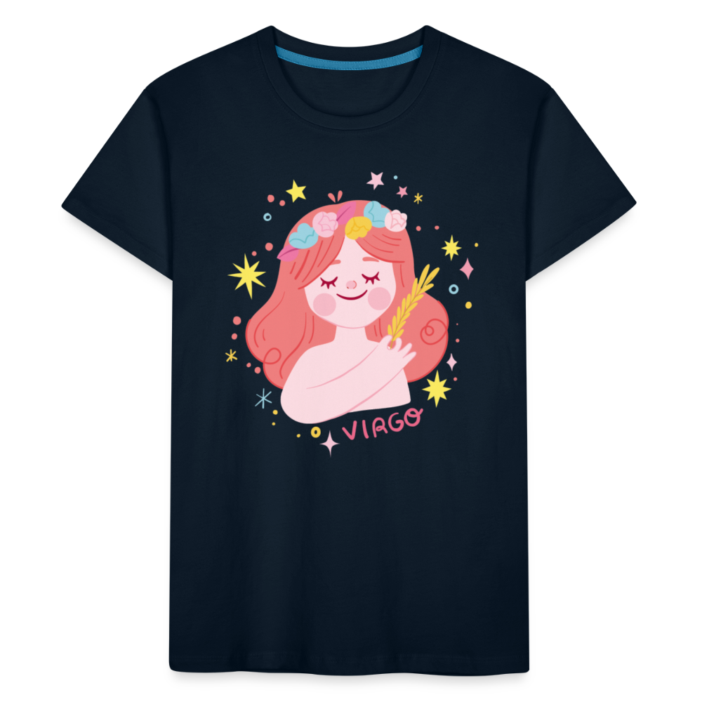 Kid’s Pinky Virgo Premium Organic T-Shirt - deep navy