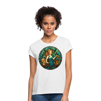 Thumbnail for Women's Mosaic Virgo Relaxed Fit T-Shirt - white