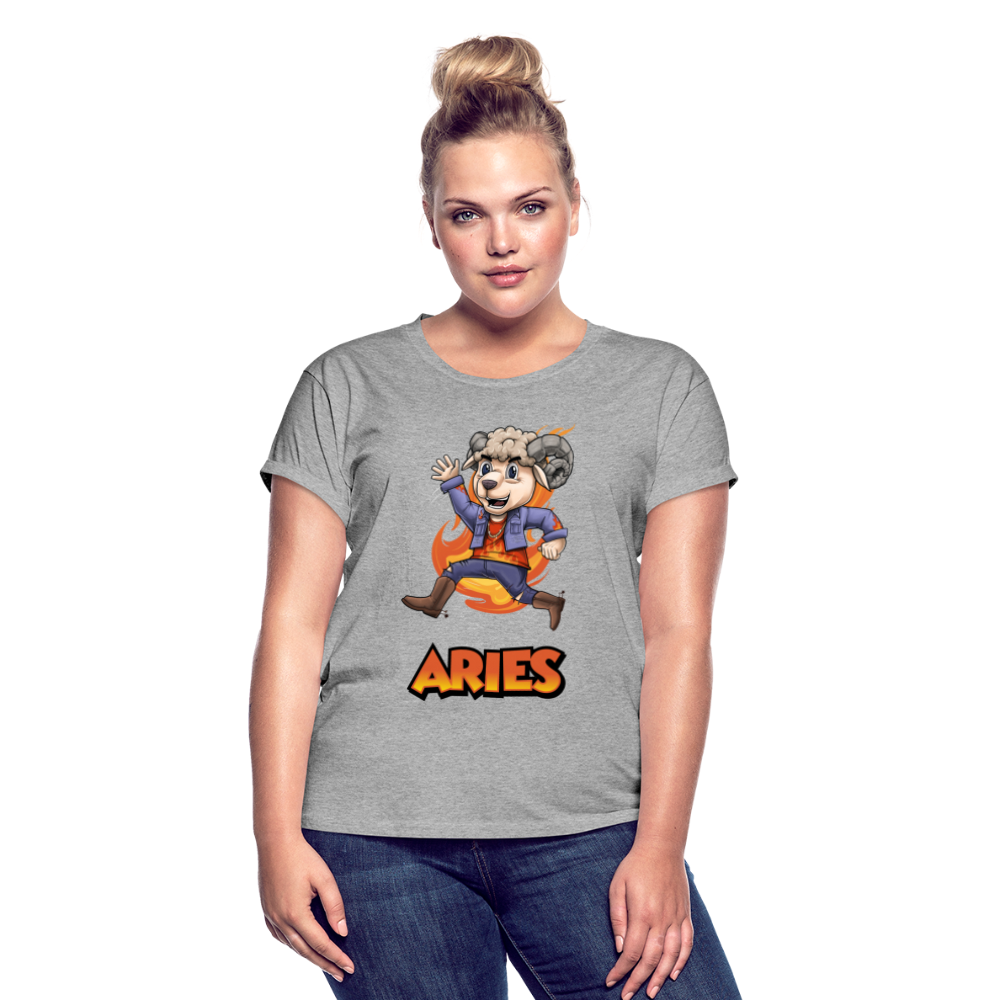 Women's Playful Aries Relaxed Fit T-Shirt - heather gray