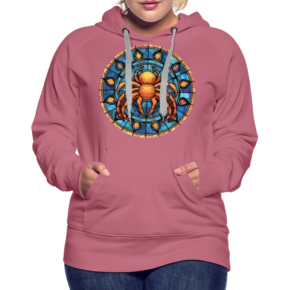 Women’s Mosaic Cancer Premium Hoodie - mauve