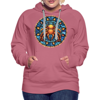 Thumbnail for Women’s Mosaic Cancer Premium Hoodie - mauve