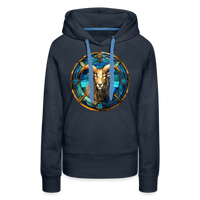 Thumbnail for Women’s Mosaic Capricorn Premium Hoodie - navy