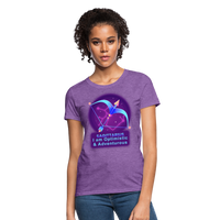 Thumbnail for Women's Neon Sagittarius T-Shirt - purple heather