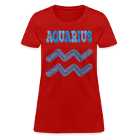 Thumbnail for Women's Power Words Aquarius T-Shirt - red