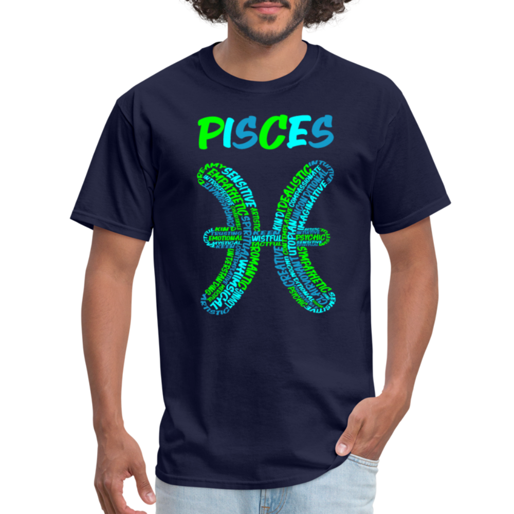 Men's Power Words Pisces Classic T-Shirt - navy