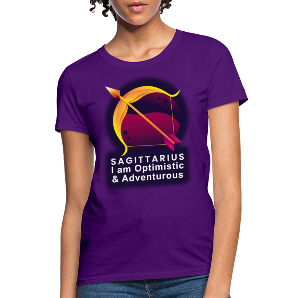 Women's Glow Sagittarius T-Shirt - purple