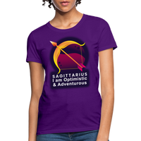 Thumbnail for Women's Glow Sagittarius T-Shirt - purple