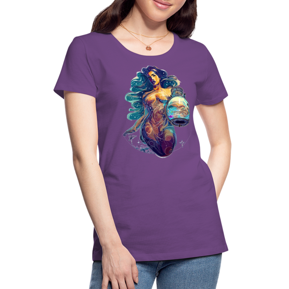 Women’s Mythical Aquarius Premium T-Shirt - purple