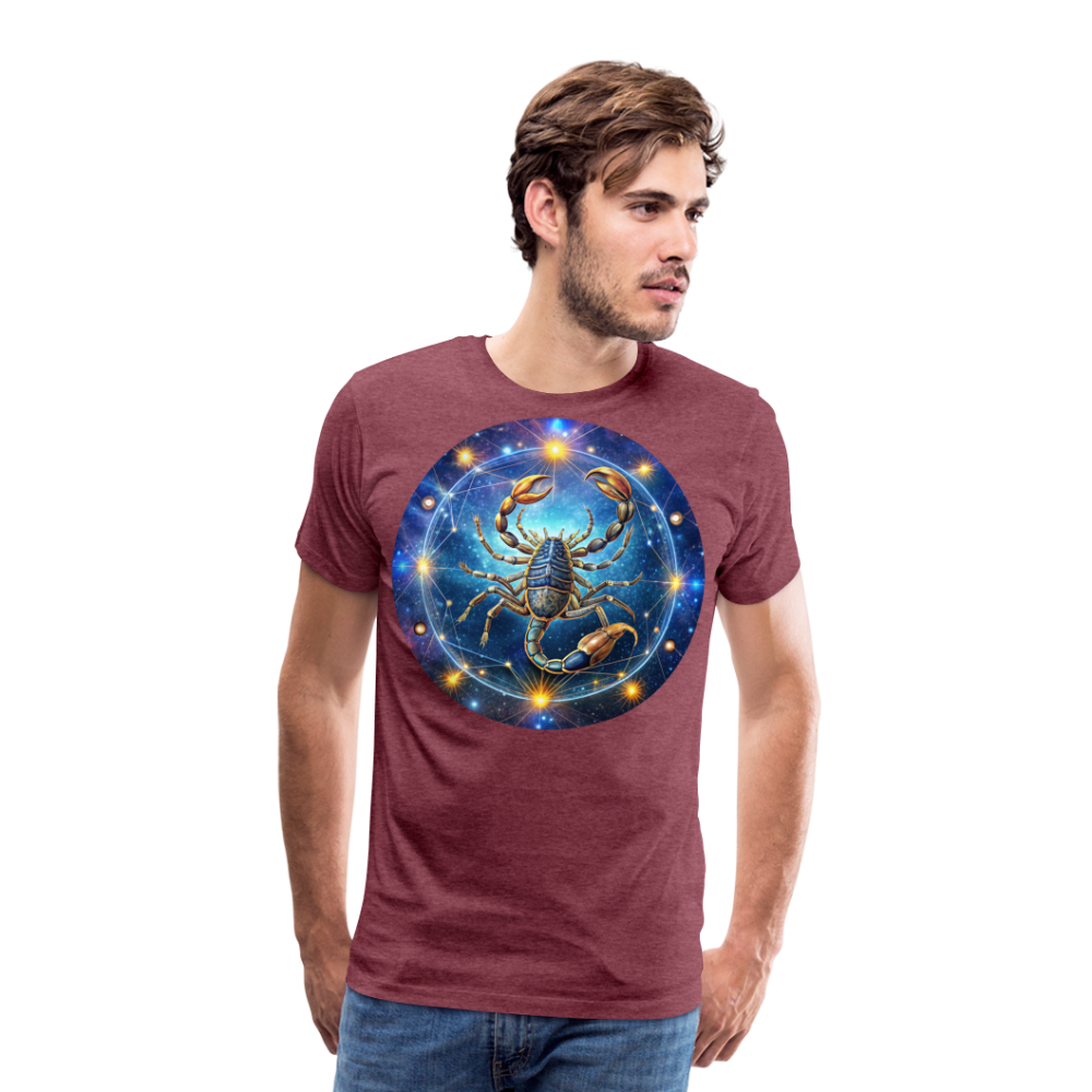 Men's Symbol Scorpio Premium T-Shirt - heather burgundy