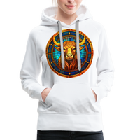 Thumbnail for Women’s Mosaic Taurus Premium Hoodie - white