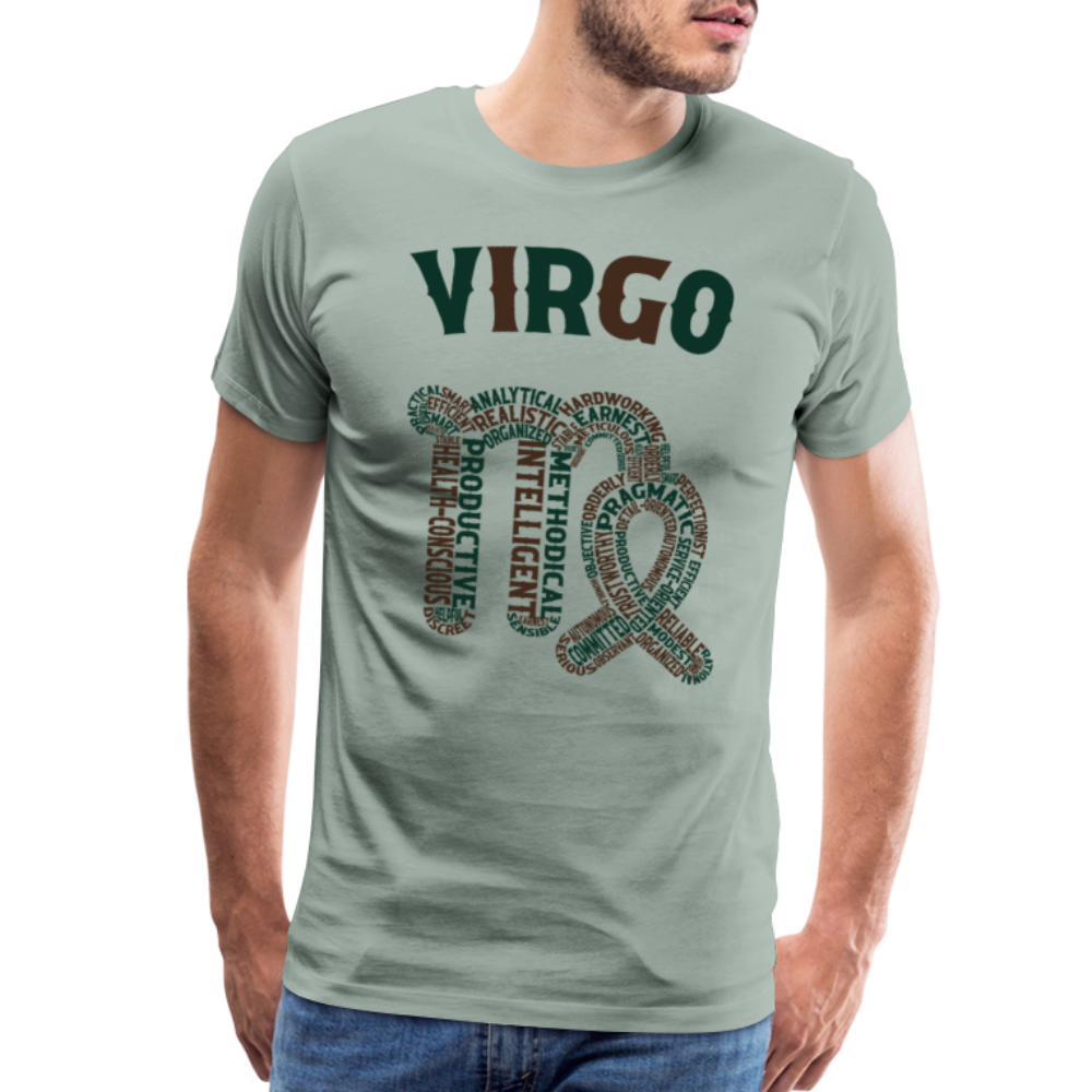 Men's Power Words Virgo Premium T-Shirt - steel green