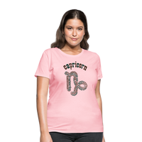 Thumbnail for Women's Power Words Capricorn T-Shirt - pink